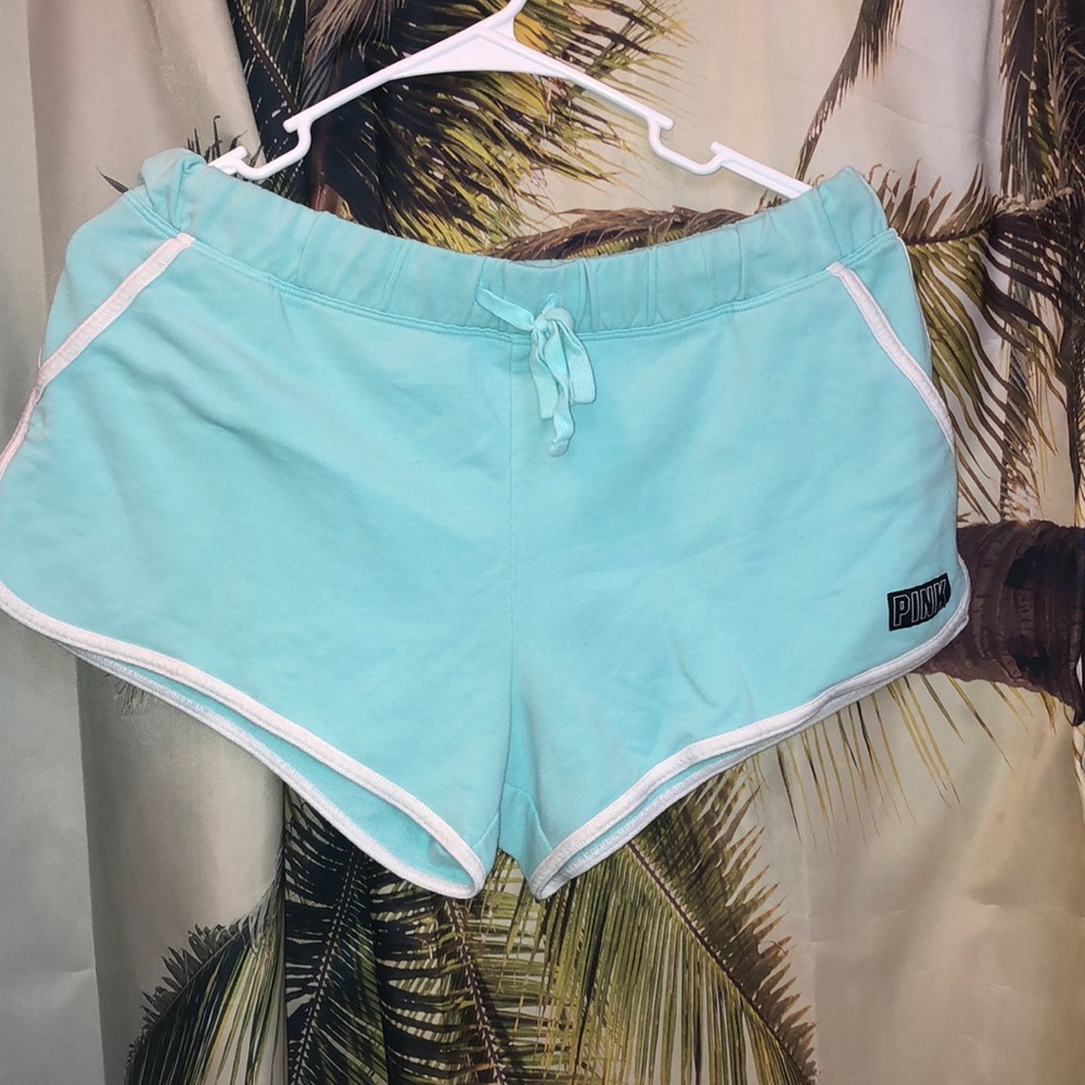 Pink Victoria’s Secret bby blue short shorts med